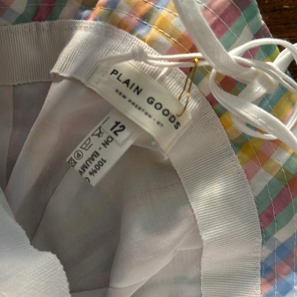 NWT pastel gingham hat - Picture 2 of 3